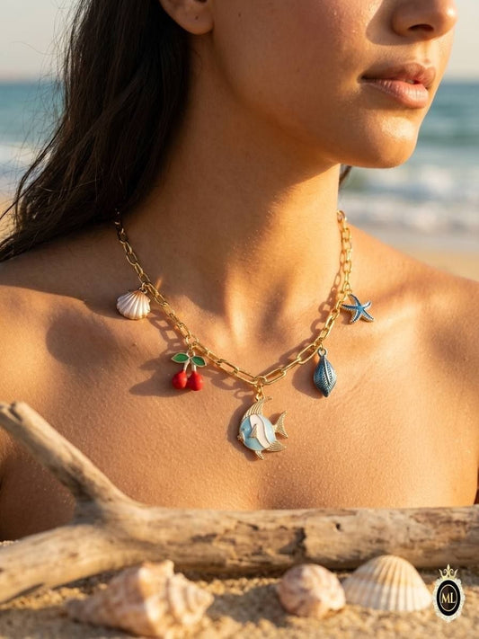 summer necklace stainless steel
